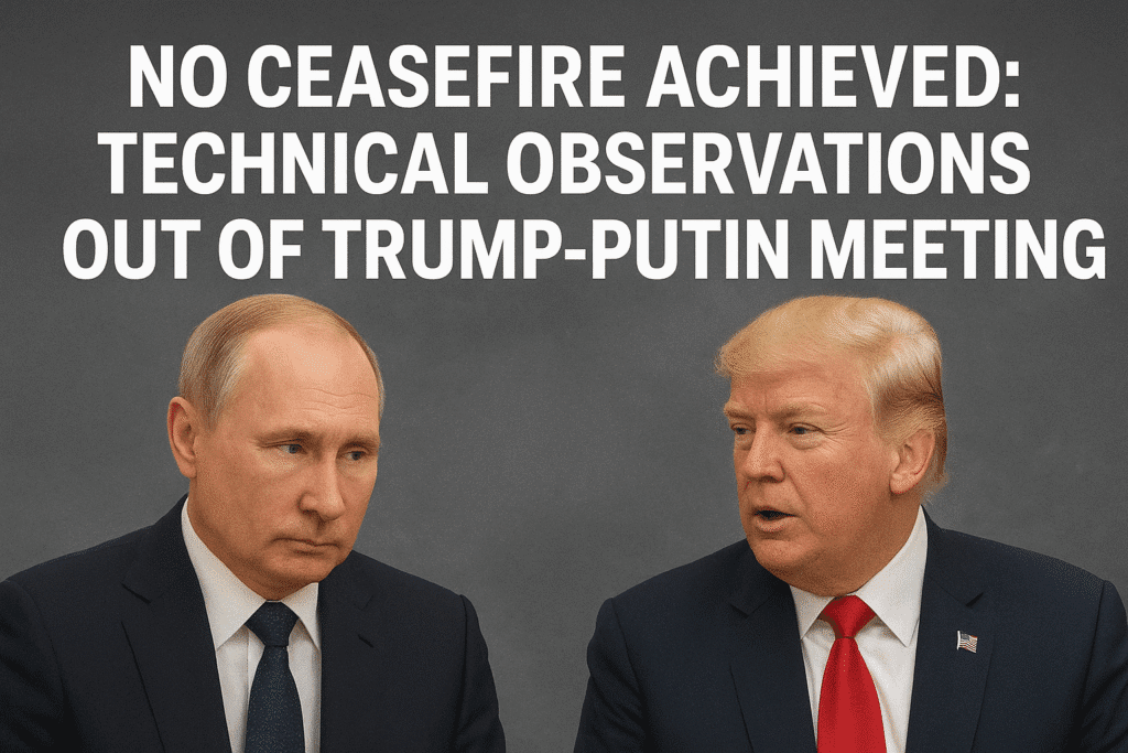 No Ceasefire Achieved: Technical Observations out of Trump-Putin Meeting No Ceasefire Achieved: Technical Observations out of Trump-Putin Meeting